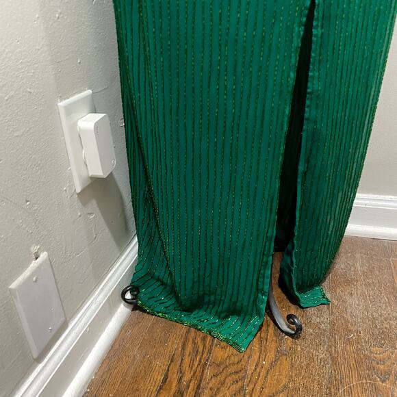 ZENITH Fashions Green and Silver Sequin Maxi Dress PLUS SIZE 3X Formal Gown - Picture 11 of 15